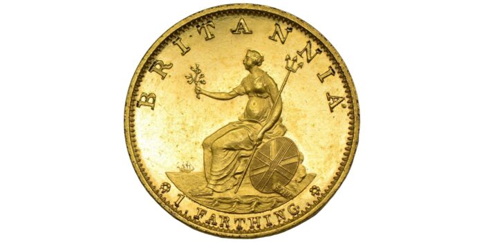 George III Copper Gilt Proof Farthing 1799