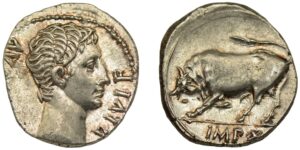 Augustus Silver Denarius 15-13 BC