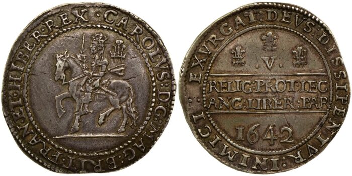 Charles I Silver Crown 1642 Rare in this condition