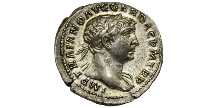 Trajan Silver Denarius AD 107-108