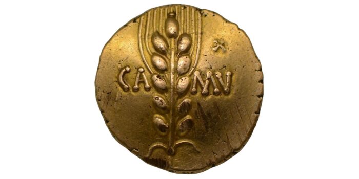 Catuvellauni & Trinovantes, Cunobelin Gold Stater c. AD 10-43 Cunobelin Linear type