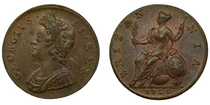 George II Copper Halfpenny 1729