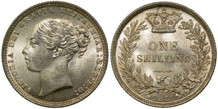 Victoria Silver Shilling 1872