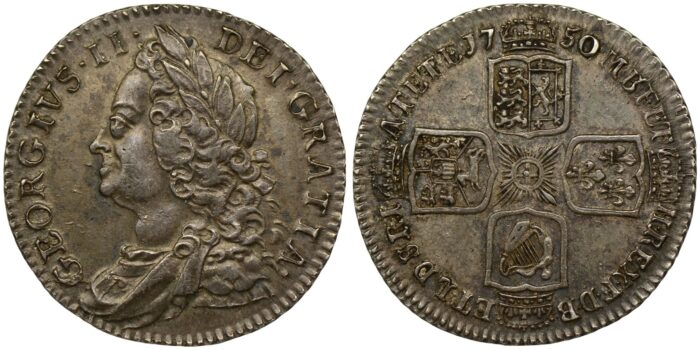 George II Silver Shilling 1750/46 Scarce