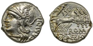 M. Baebius Q.f. Tampilus Silver Denarius 137 BC