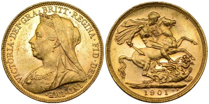 Victoria Gold Sovereign 1901M