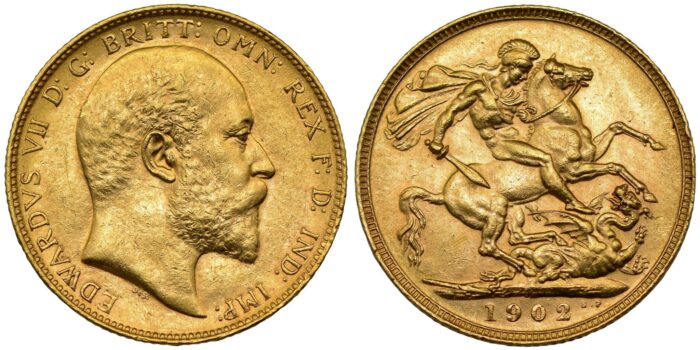 Edward VII Gold Sovereign 1902P