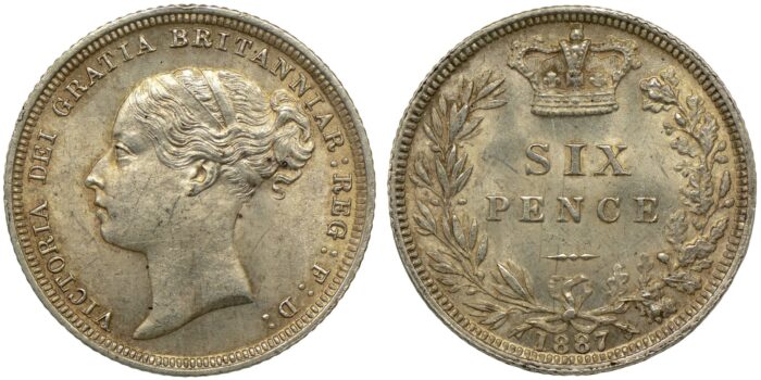 Victoria Silver Sixpence 1887