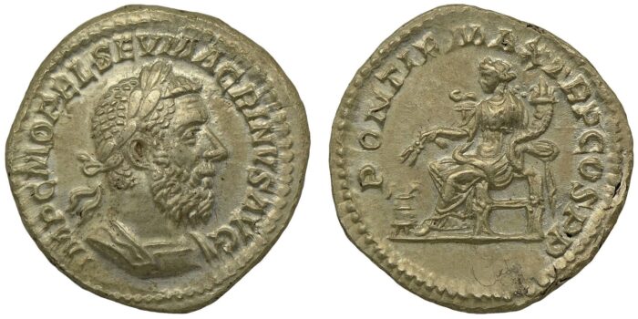 Macrinus Denarius AD 217-218