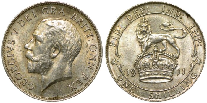 George V Silver Shilling 1911