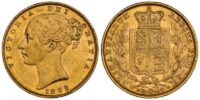 Victoria Gold Sovereign 1862 Rare variant