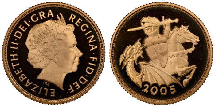 Elizabeth II Gold Proof Sovereign 2005