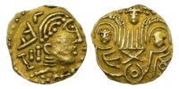 Anglo-Saxon Pale Gold Thrymsa Very rare