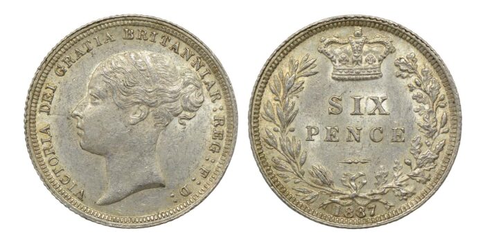 Victoria Silver Sixpence 1887