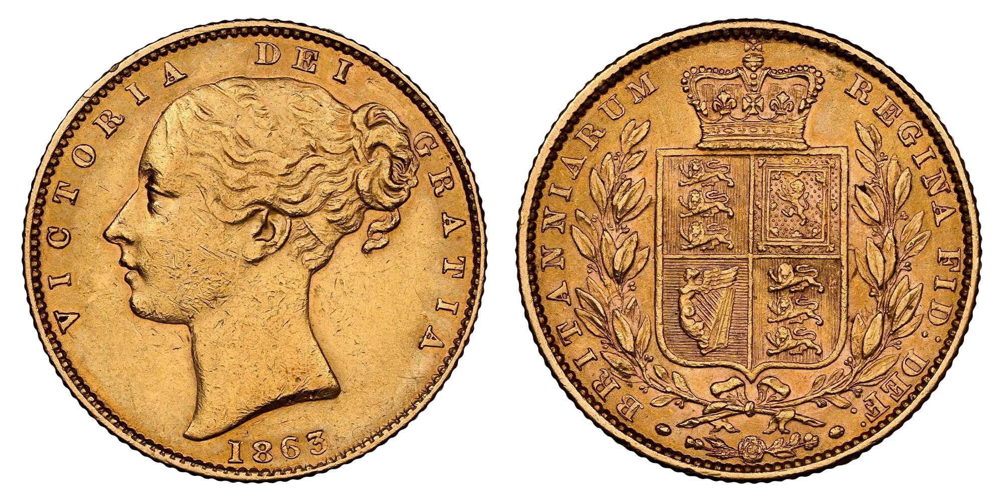 Victoria Gold Sovereign 1863 Very Rare