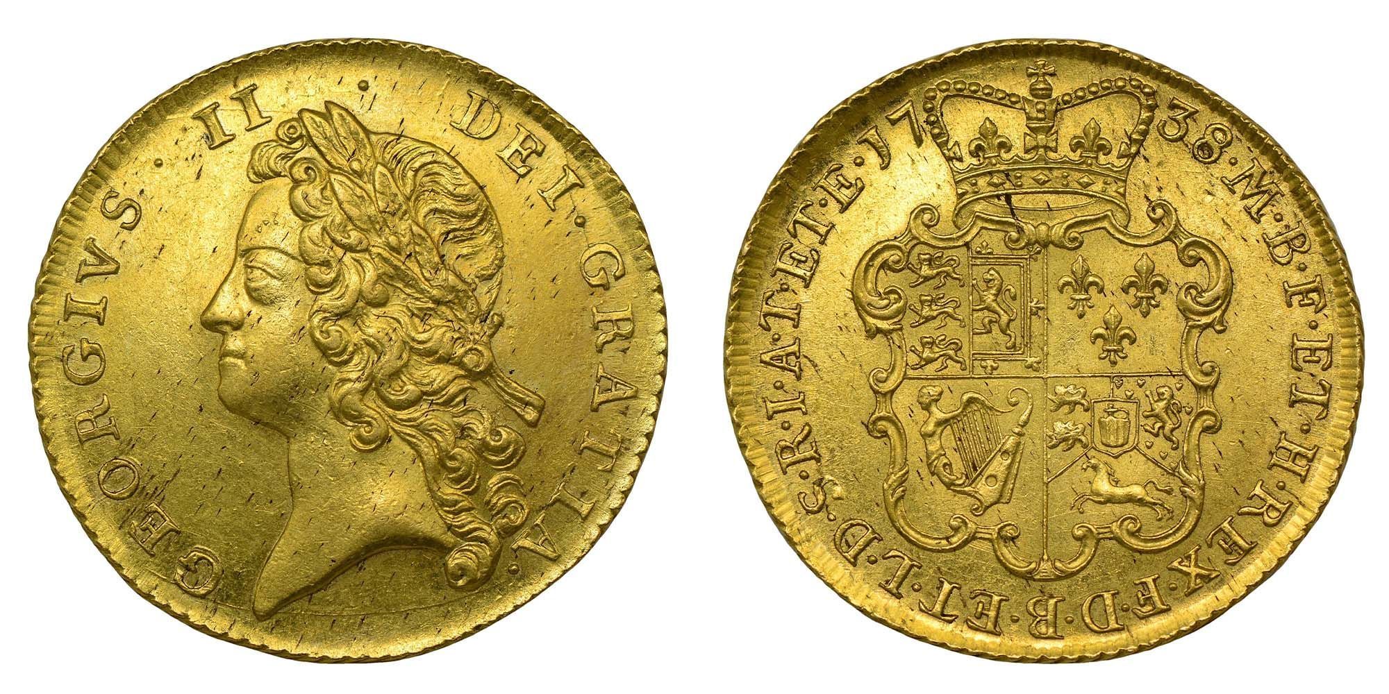 George II Gold Two Guineas 1738