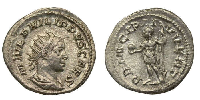 Philip II Silver Antoninianus AD 244-246