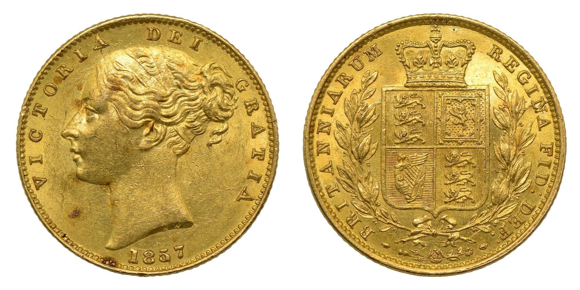 Victoria Gold Sovereign 1857