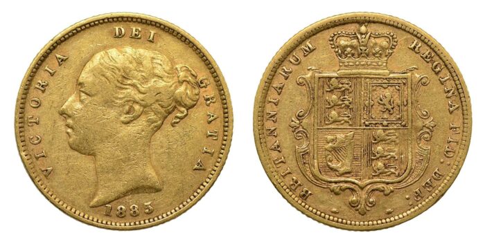 Victoria Gold Half-Sovereign 1885/3 Rated 'R4' by Marsh - Just eleven to twenty examples estimated known