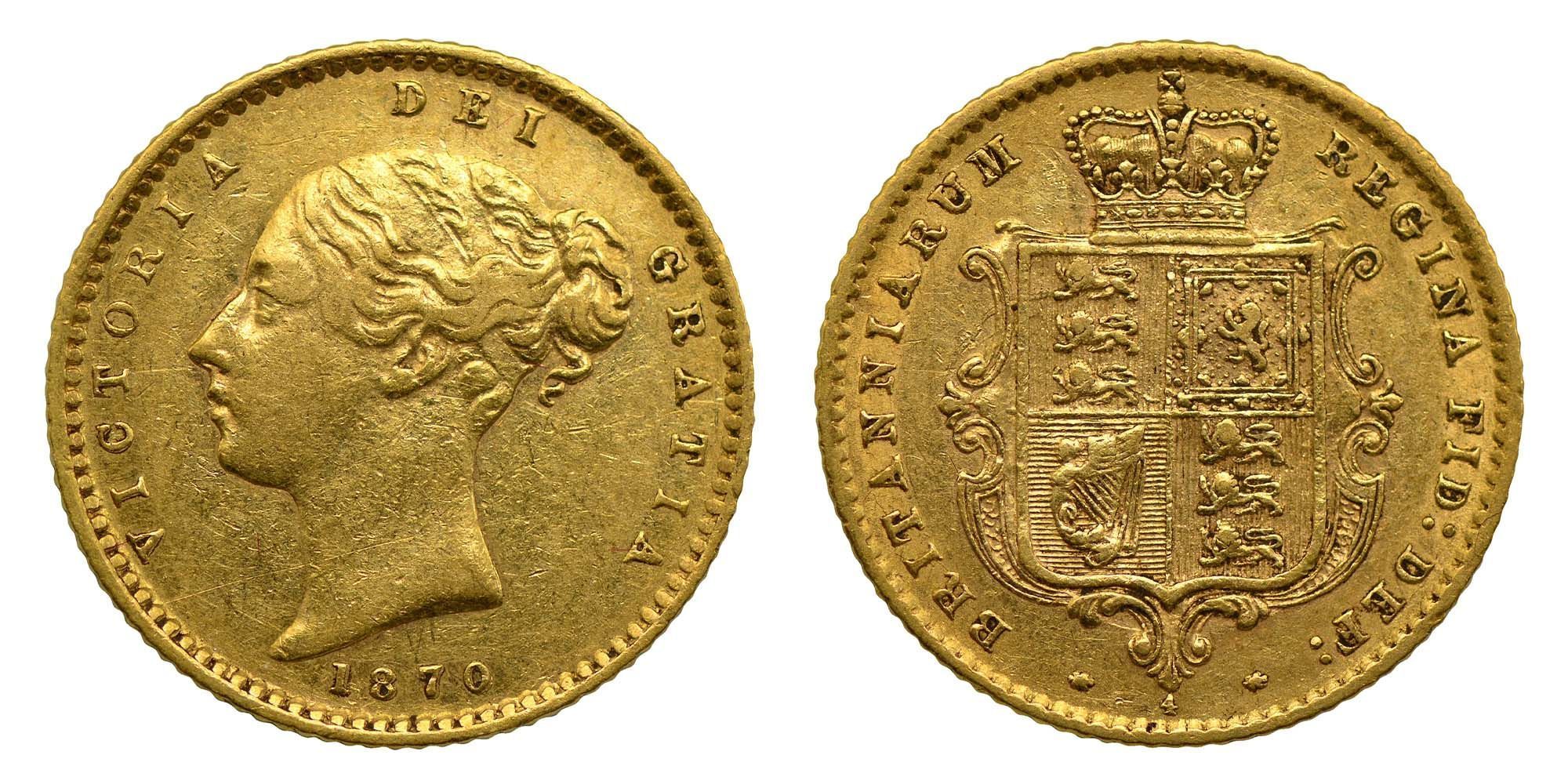Victoria Gold Half-Sovereign 1870