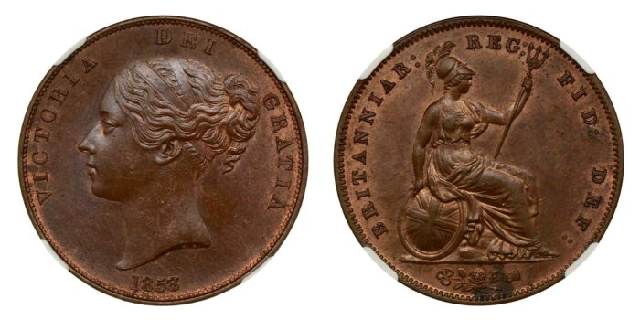 Victoria Copper Penny 1858/7