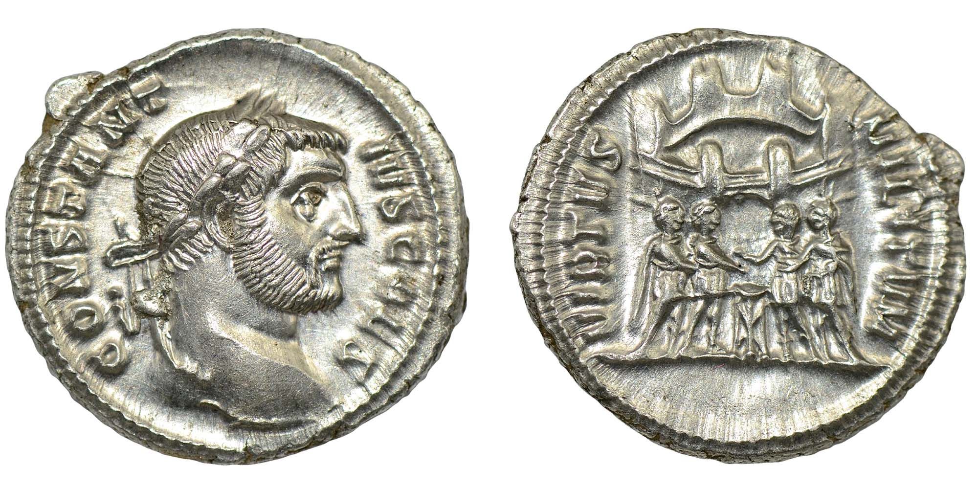 Constantius I Silver Argenteus AD 294