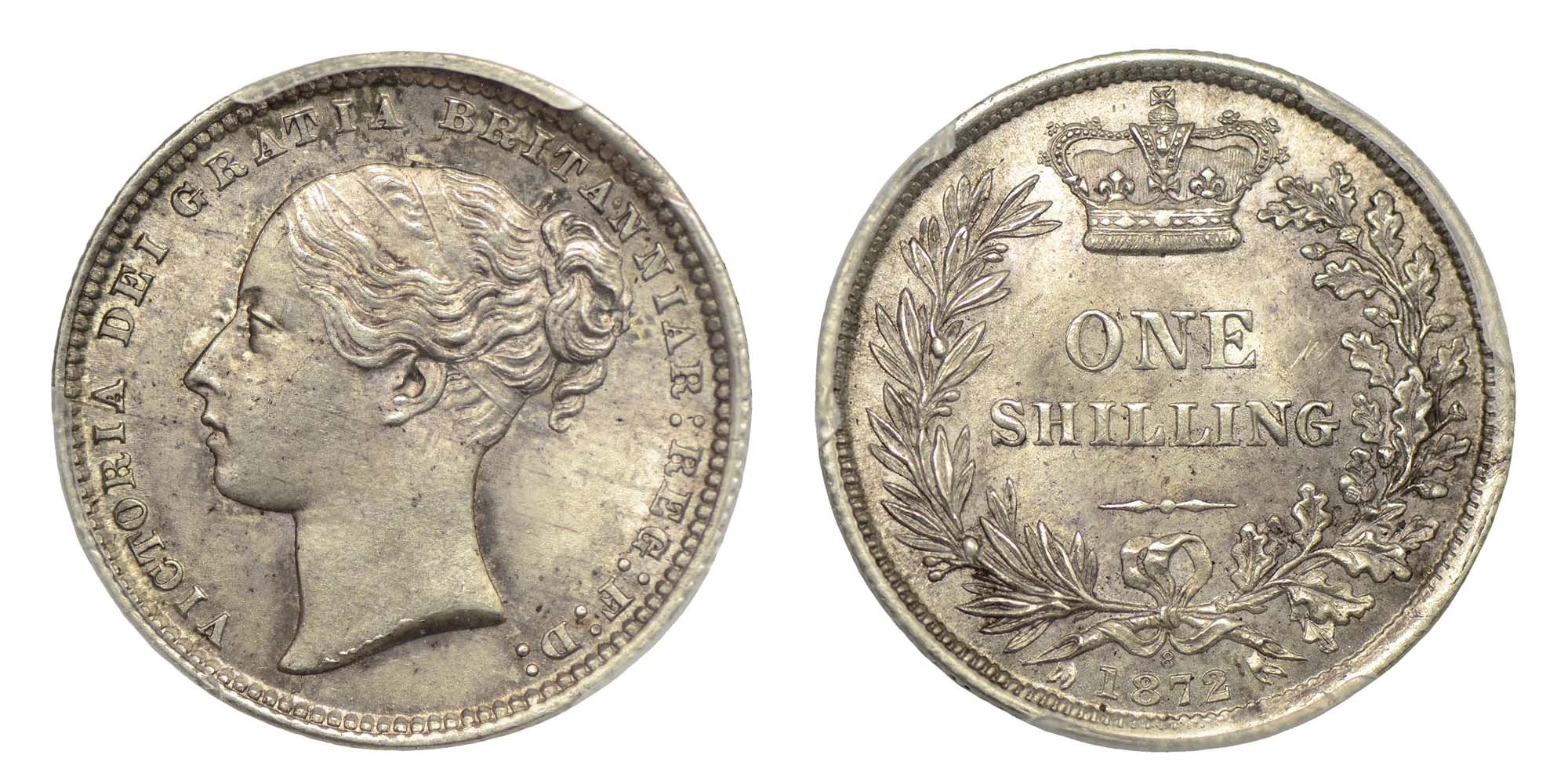 Victoria Silver Shilling 1872