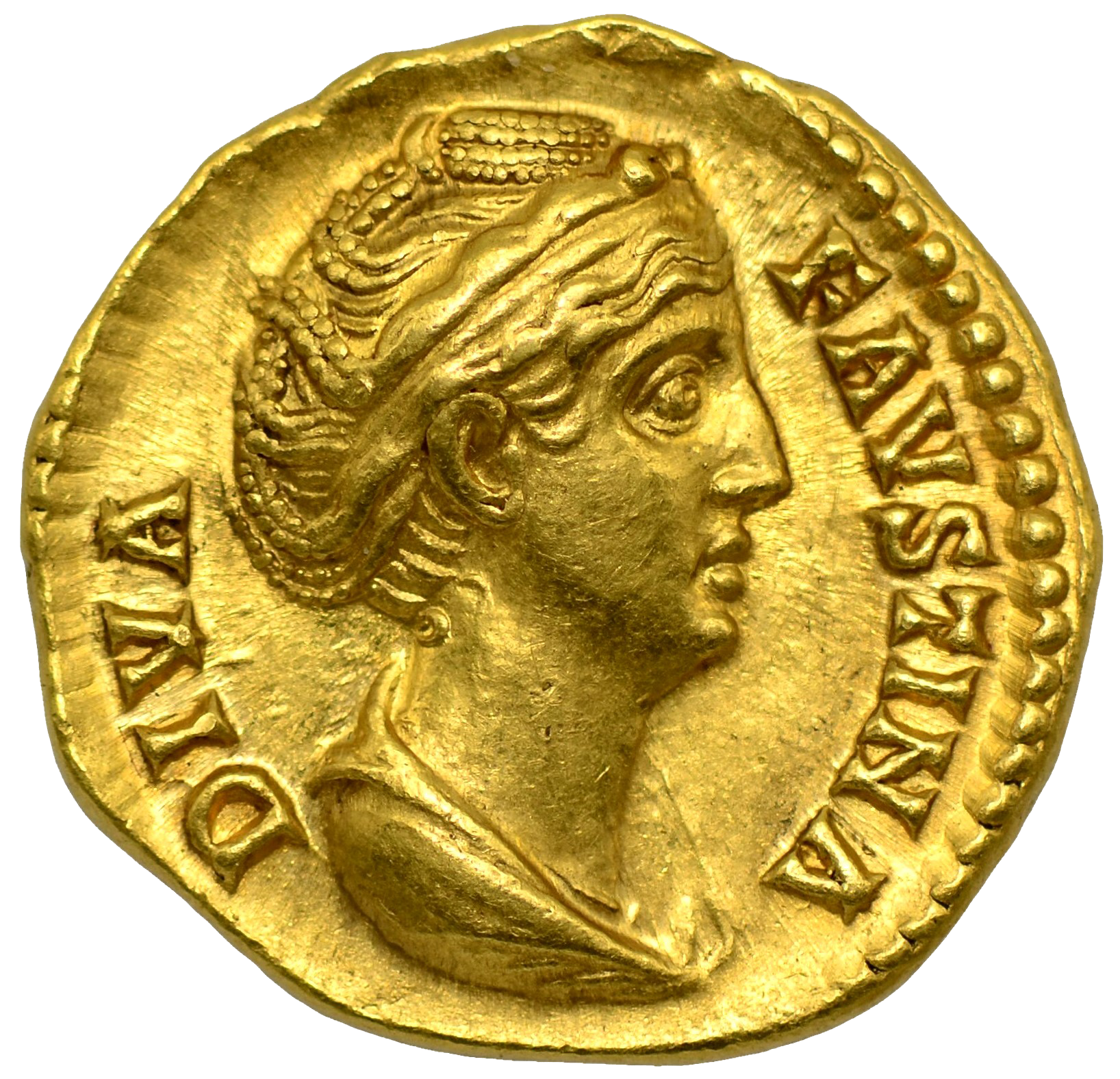 Diva Faustina Senior Gold Aureus AD 147-150