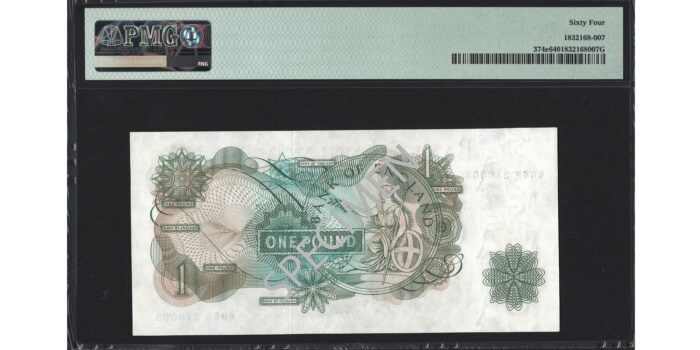 John Page/John Fforde £1 Banknotes - Prefixes W86B - Bank of England - Scarce