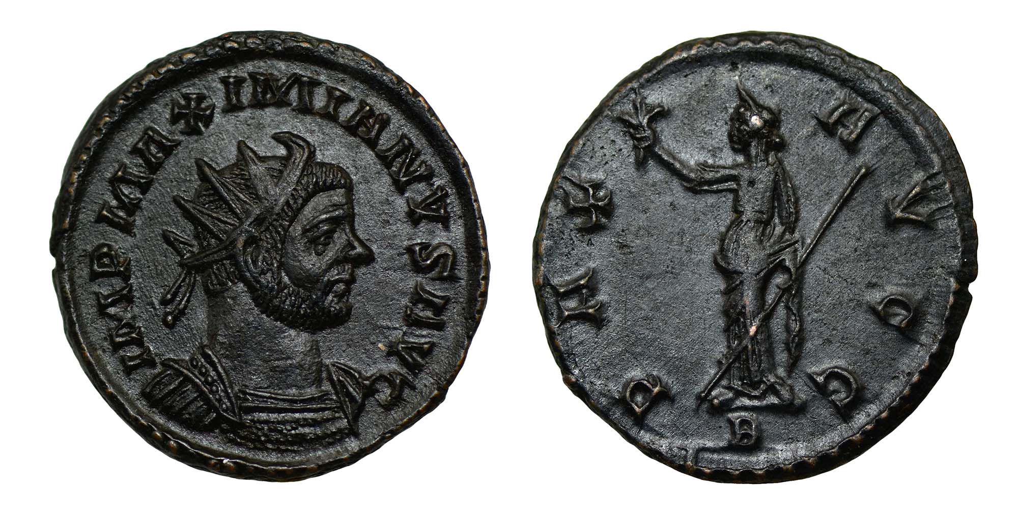 Maximianus Billon Antoninianus AD 292-294 A scarce obverse/reverse combination