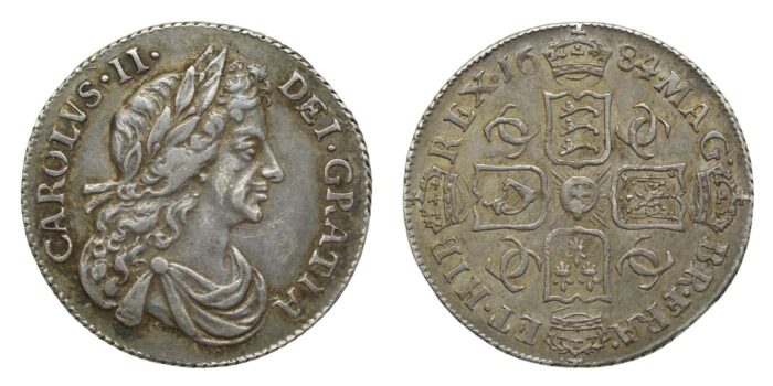 Charles II Silver Sixpence 1684 A rare date