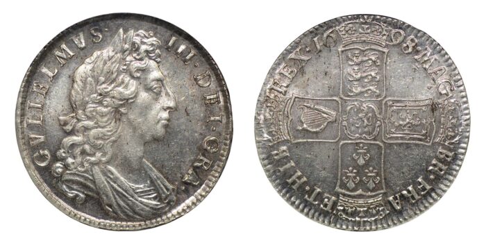 William III Silver Halfcrown 1698