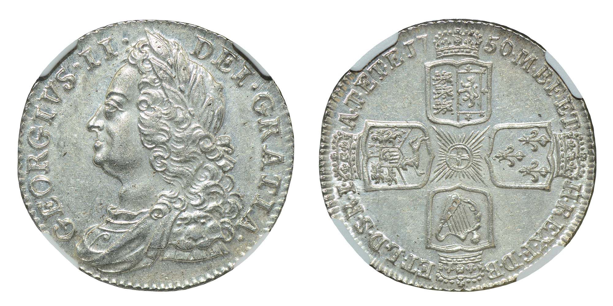 George II Silver Shilling 1750